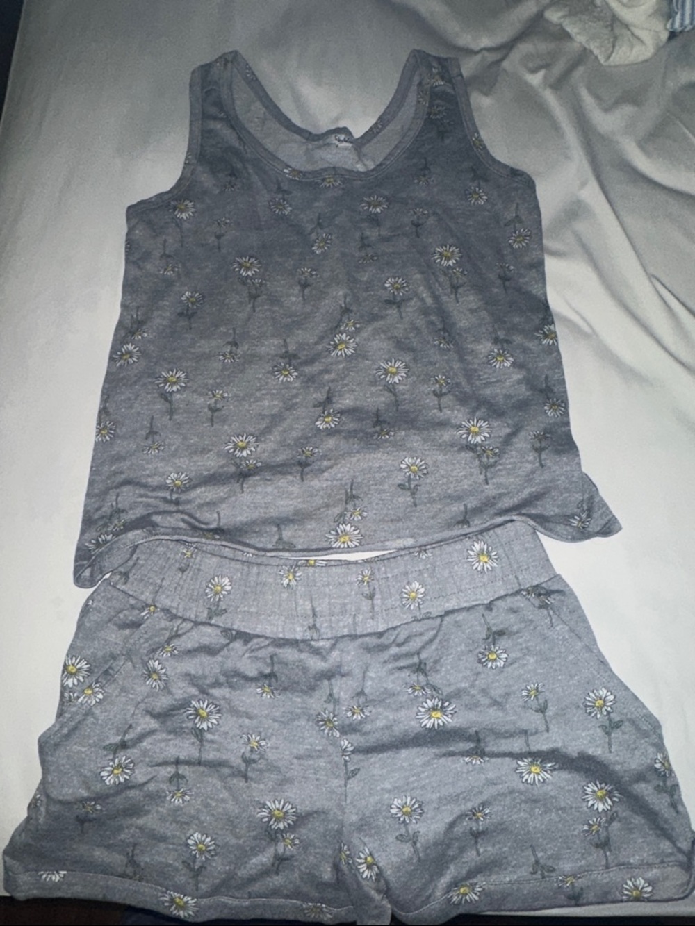 Roudelain Gray Daisy Tank & PJ Set